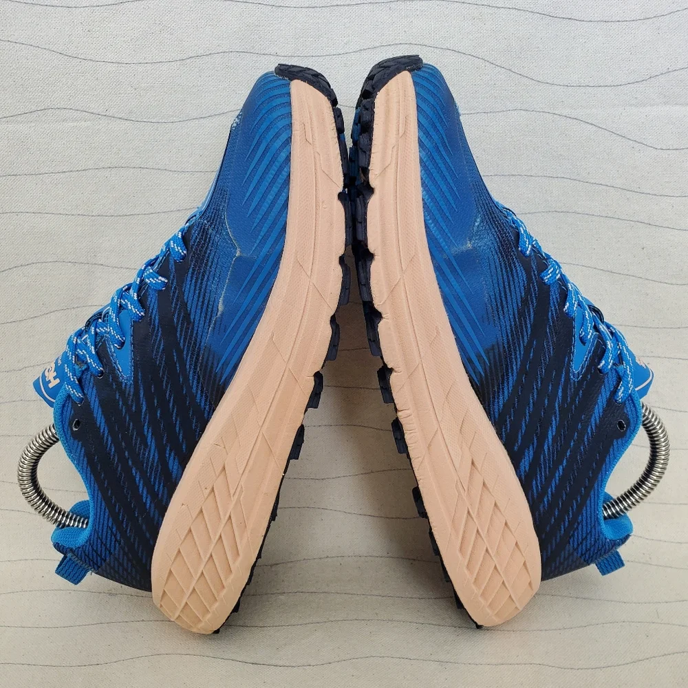 Hoka One One Womens Speedgoat 4 1106527 Blue Trail Running Shoes Sneakers Sz 6.5 - Picture 8 of 14